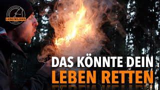 FEUERBOHREN ohne Vorbereitung - Alles frisch gesammelt | Feuer machen Survival, Reibungsfeuer