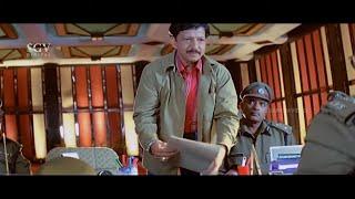 Commissioner Shocked After Seeing Dr.Vishnuvardhan | Best Scene of Kotigobba Kannada Movie