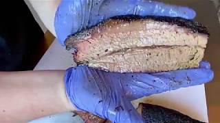 How to slice a brisket--Texas style--with Travis Heim from Heim Barbecue