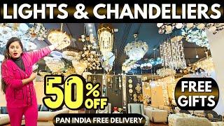 Fancy lights & Chandeliers on Huge discounts in Kirti nagar furniture market in delhi free delivery