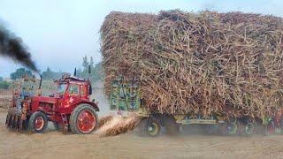 Dangerous Tractors stunts video | Tractors pulling heavy loaded trailer |