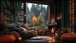  Warm and Cozy Reading Corner: Rain, Thunder & Crackling Fire for Sleep