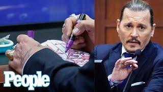 Johnny Depp Seen Drawing and Coloring Two Days in a Row During Amber Heard Defamation Trial | PEOPLE