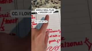 #mealplan #shorts #planner