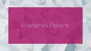 Frederick Peters - appearance