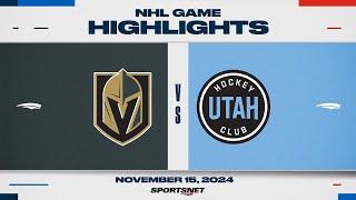 NHL Highlights | Golden Knights vs. Utah HC - November 15, 2024