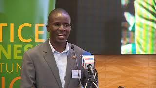 Dr. Emmanuel Manyasa making a presentation