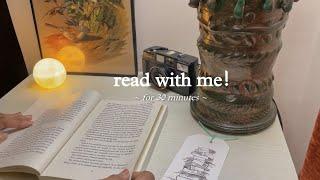 read with me (30 minutes) | piano + relaxing rain sounds