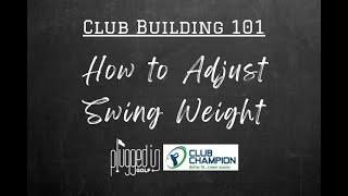 How to Measure & Adjust Swing Weight - Club Building 101 - PluggedInGolf.com