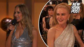 Nikki Glaser makes raunchy ‘Babygirl’ joke to Nicole Kidman at Golden Globes 2025