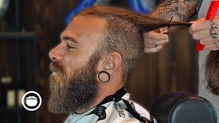 Rugged Viking Haircut & Beard Trim with Jake the Barber | Beardbrand Studio