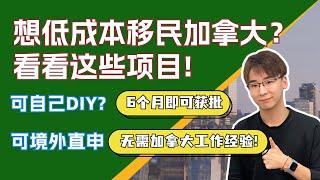 如何低成本移民加拿大？可以自己DIY？境外直申？！