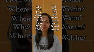 Wh questions in German. #learngermanathome #deutschlernen #indianingermany #easygerman #german