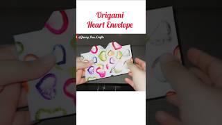 Origami Heart Envelope #trending #diy #viralvideo #craft #origami #viralshort #shorts #shortsfeed