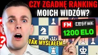 Jaki RANKING szachowy mają moi widzowie? Szachy gra w zgadywanie Guess the ELO | Michał Kanarkiewicz