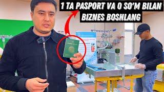 BIZNES QILISH UCHUN ENDI 1 TA PASPORT BILAN PULSIZ BIZNES QILISH IMKONIYATI TOPILDI OQQAND BIZNESI