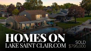 SOLD!! Home On Lake Saint Clair | Waterfront Homes