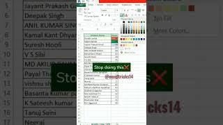 Shortcut to replace background color of multiple cells in excel | Quickly color cells formula