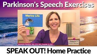 Parkinson's Speech Exercises: Marine Life