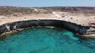 Sea caves at Cavo Greco in Cyprus, A perfect place for a swim in the crystal clear waters