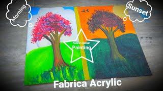 Fabric Colour Painting/ Easy Painting Idea/ Painting with Fabrica Acrylic