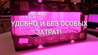 Удобная и недорогая подсветка для рассады  Лайтбокс для растений зимой ️ Две коробки + 4 уголка 