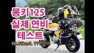 저배기 연비끝판왕 ! 몽키125 실연비테스트 MONKEY125