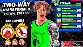 *NEW* ULTIMATE 2-WAY ISO POINT GUARD BUILD on NBA 2K25 (Best Jumpshot, Dunk packages, Dribble Moves)