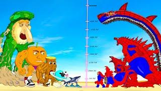 Rescue SPIDERMAN GODZILLA & KONG Vs All Brainrot Anime Animals But They All Normal part 6