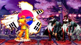 [KOF Mugen] Korean Golden (Kim) vs Orochi Iori Team