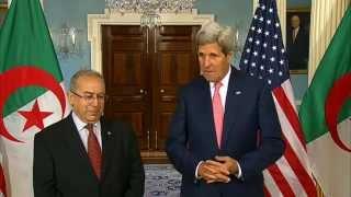 Secretary Kerry Delivers Remarks With Algerian Foreign Minister Lamamra