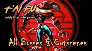 TAI FU / T'AI FU: WRATH OF THE TIGER (PS1) — ALL BOSSES & CUTSCENES