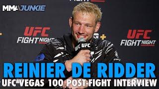 Reinier de Ridder Reacts to Debut Win, Cautions Fighters Against ONE Championship | UFC Vegas 100