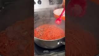 Beetroot Spaghetti for Lunch in Canada 