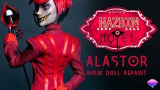 Custom Alastor, The Radio Demon  Doll Repaint - Hazbin Hotel - OOAK