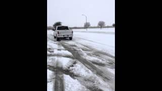 My baby girl drifting on icy road