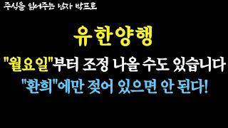 [유한양행 주가전망] "월요일"부터 조정 나올 수도 있습니다! "환희"에만 젖어 있으면 안 된다!