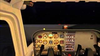 FSX: Cessna 172 Start-Up, Take-Off, and Landing at KUCY (Night)