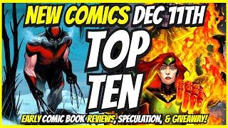 Top 10 New Comic Books December 11th 2024  Reviews, Covers, & Giveaway  Best NCBD Vids On YouTube