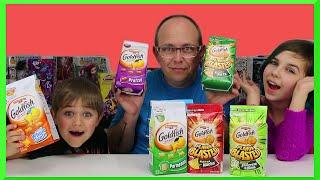 Goldfish Flavor Tasting Family Fun with RadioJH Audrey - Pizza, Nacho, Parmesan and More!