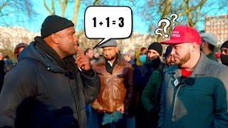 “I BELIEVE 1 + 1 = 3” - JAKE VS AGNOSTIC/ ATHEIST - SPEAKERS CORNER