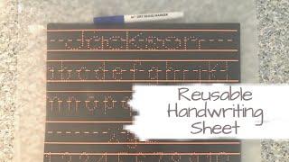 HOW TO MAKE REUSABLE HANDWRITING SHEETS|DOLLAR TREE|QUARANTINE DIY