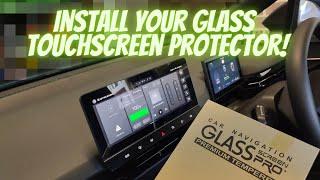 Install anti fingerprint glass screen protector to your car's touchscreen! MG4 example