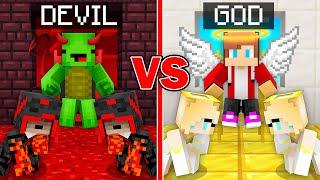 Mikey DEVIL vs JJ GOD Survival Battle in Minecraft (Maizen)