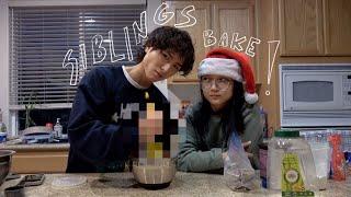 baking with my little sister (siblings baking challenge)