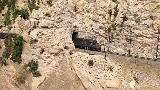 1971's, Chase of the Western Pacific’s Ford Fast Exiting Tunnel 11 on the Feather River Route in HO.