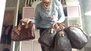 Louis Vuitton speedy handbag Size comparison 25 ,30,35 &40 very useful bag guide