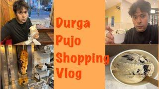 DURGA PUJA Shopping Haul @ FabIndia Quest Mall | HAAGEN DAZS Ice Cream & Shawarma Nation ||