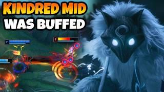 KINDRED BUFFS MEANS KINDRED MID. INSANE HYPERCARRY WHEN FED.