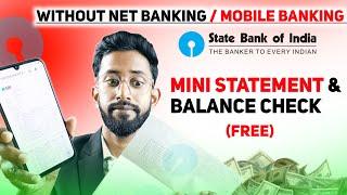 Sbi Mini Statement Check Without Net Banking And Mobile Banking , Sbi Balance Check 